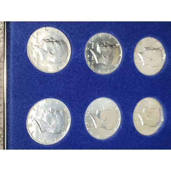 John F. Kennedy Uncirculated Half Dollars 1964 - 1984 Set in velvet case - Picture 13 of 16